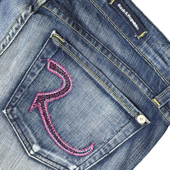 Rock & Republic Flare Mid-Rise Jeans - Size 31 - Picture 5 of 8